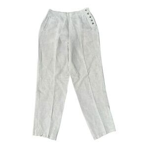 Sostanza contemporary linen blend side button pants size 4